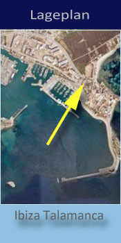 Ocean Drive, Lage des Gay friendly Hotel in Ibiza Talamanca