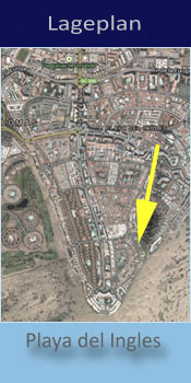 Gay friendly Bungalows Dona Rosa, Lage in Playa del Ingles