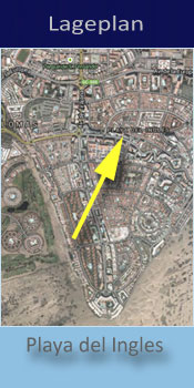 Las Gacelas, Lage der Gay friendly Apartments in Playa del Ingles