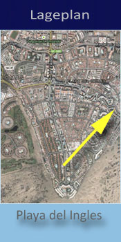 Las Gondolas, Lage der Gay friendly Apartments in Playa del Ingles