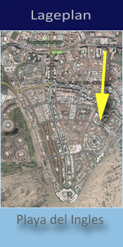 Las Rosas, Lage der Gay friendly Appartements in Playa del Ingles