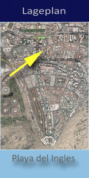 Gay friendly Bungalows Miraflor Suites, Lage in Playa del Ingles