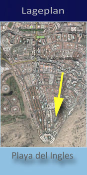 Gay friendly Bungalows Parque Romantico, Lage in Playa del Ingles