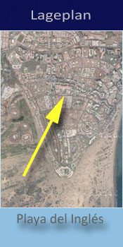 Paso Chico Gay Bungalows, Lage in Playa del Ingles