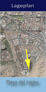 Gay friendly Bungalows Sahara Beach Club, Lage in Playa del Ingles