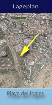 Gay friendly Bungalows Sun Club Superior, Lage in Playa del Ingles