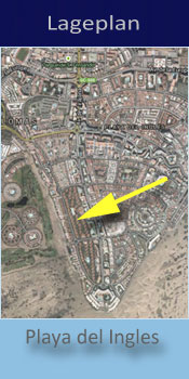 Gay friendly Bungalows Sun Club, Lage in Playa del Ingles