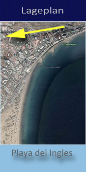 Waikiki Club, Lage des Gay friendly Hotel in Playa del Ingles