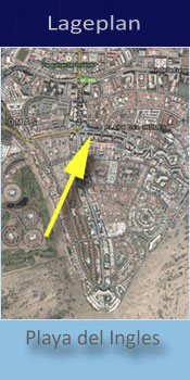 Walkirias, Lage der Gay friendly Apartments in Playa del Ingles